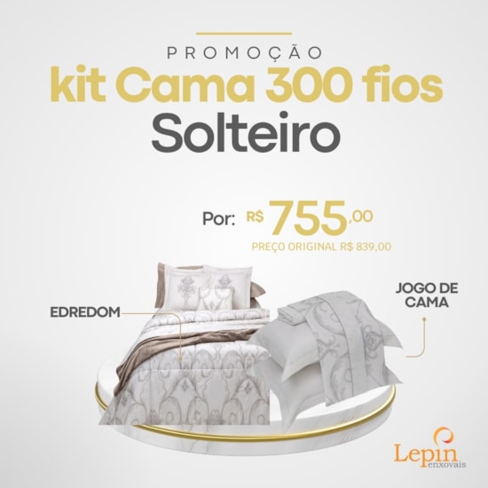 kit cama solteiro