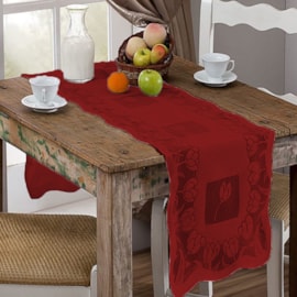 Caminho de Mesa Renda Rendhac 0,40 x 1,50 Vermelho Caminho de Mesa Renda Rendhac 0,40 x 1,50 Vermelho