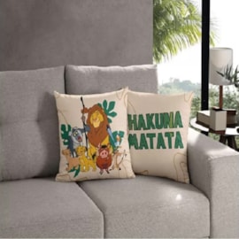 Capa de Almofada Infantil Disney Hakuna Matata Bella Janela 45X45 CM Capa de Almofada Infantil Disney Hakuna Matata Bella Janela 45X45 CM