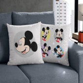 Capa de Almofada Infantil Disney Mickey Gray Bella Janela 45X45 CM