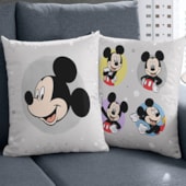 Capa de Almofada Infantil Disney Mickey Gray Bella Janela 45X45 CM