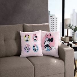 Capa de Almofada Infantil Disney Minnie Pink Bella Janela 45X45 CM Capa de Almofada Infantil Disney Minnie Pink Bella Janela 45X45 CM