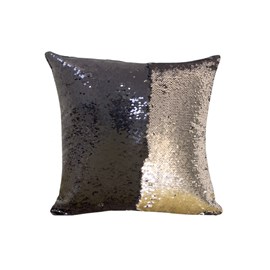 Capa de Almofada Paetê Rozac Preto/Dourado Capa de Almofada Paetê Rozac Preto/Dourado