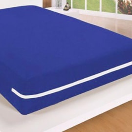 Capa de Colchão Solteiro Mel Azul Escuro Capa de Colchão Solteiro Mel Azul Escuro
