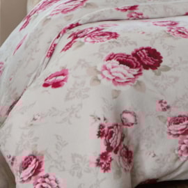 Capa de Edredom Queen Seven Têxtil Comfort Plush Jardim Vermelho 240x260 Capa de Edredom Queen Seven Têxtil Comfort Plush Jardim Vermelho 240x260