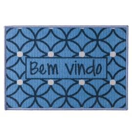 Capacho Decorativo Corttex Color Art Bem-Vindo Azul Capacho Decorativo Corttex Color Art Bem-Vindo Azul
