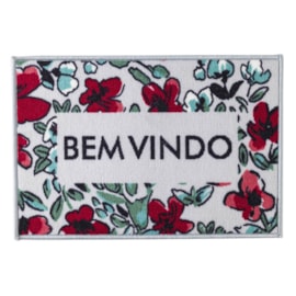 Capacho Decorativo Corttex Color Art Bem-Vindo Floral