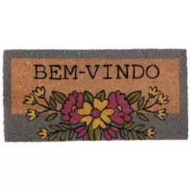 Capacho Decorativo Corttex Color Art Fibra de Coco 30cm x 60cm Flor Amarela Capacho Decorativo Corttex Color Art Fibra de Coco 30cm x 60cm Flor Amarela