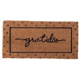 Capacho Decorativo Corttex Color Art Fibra de Coco 30cm x 60cm Gratidão Capacho Decorativo Corttex Color Art Fibra de Coco 30cm x 60cm Gratidão