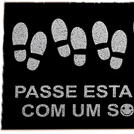 Capacho Decorativo Corttex Color Art Passe Esta Porta Com Um Sorriso