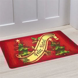 Capacho Decorativo Natalino Boucle Niazitex Feliz Natal 40x60 Capacho Decorativo Natalino Boucle Niazitex Feliz Natal 40x60