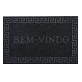 Capacho Decorativo Vinyl Niazitex Preto 40x60 Capacho Decorativo Vinyl Niazitex Preto 40x60