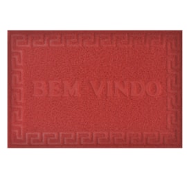Capacho Decorativo Vinyl Niazitex Vermelho 40x60 Capacho Decorativo Vinyl Niazitex Vermelho 40x60