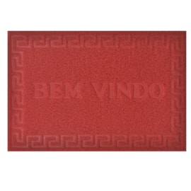 Capacho Decorativo Vinyl Niazitex Vermelho 40x60