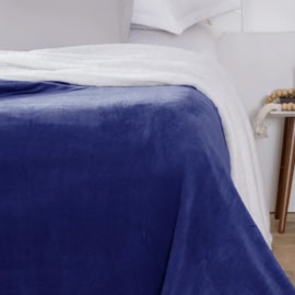 Coberdrom Casal com Sherpa Corttex Austria Azul Marinho Coberdrom Casal com Sherpa Corttex Austria Azul Marinho