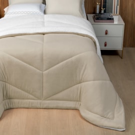 Coberdrom Dupla Face Casal com Sherpa Lavive Winter 2,20m X 2,40m Bege/Gelo Coberdrom Dupla Face Casal com Sherpa Lavive Winter 2,20m X 2,40m Bege/Gelo