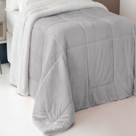 Coberdrom Dupla Face Casal/Queen 2,20m x 2,40m Com Sherpa Cinza Casa Paulinha Coberdrom Dupla Face Casal/Queen 2,20m x 2,40m Com Sherpa Cinza Casa Paulinha