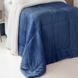 Coberdrom Dupla Face Casal/Queen 2,20m x 2,40m Com Sherpa Marinho Casa Paulinha Coberdrom Dupla Face Casal/Queen 2,20m x 2,40m Com Sherpa Marinho Casa Paulinha