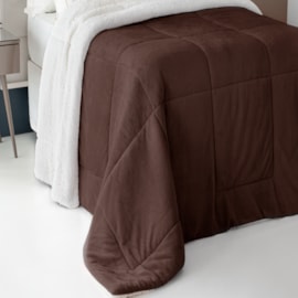 Coberdrom Dupla Face Casal/Queen 2,20m x 2,40m Com Sherpa Tabaco Casa Paulinha Coberdrom Dupla Face Casal/Queen 2,20m x 2,40m Com Sherpa Tabaco Casa Paulinha