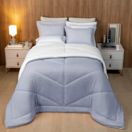 Coberdrom Dupla Face Queen com Sherpa Lavive Winter 2,40m X 2,60m Cinza/Gelo Coberdrom Dupla Face Queen com Sherpa Lavive Winter 2,40m X 2,60m Cinza/Gelo