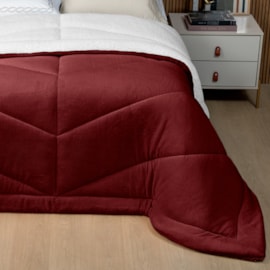 Coberdrom Dupla Face Solteiro com Sherpa Lavive Winter 2,40m X 1,50m Vinho/Gelo Coberdrom Dupla Face Solteiro com Sherpa Lavive Winter 2,40m X 1,50m Vinho/Gelo