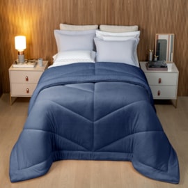 Coberdrom Dupla Face Solteiro com Sherpa Lavive Winter Colors 2,40m X 1,50m Marinho Coberdrom Dupla Face Solteiro com Sherpa Lavive Winter Colors 2,40m X 1,50m Marinho