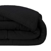 Coberdrom Dupla Face Solteiro com Sherpa Lavive Winter Colors 2,40m X 1,50m Preto