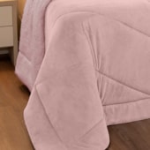 Coberdrom Dupla Face Solteiro com Sherpa Lavive Winter Colors 2,40m X 1,50m Rosè