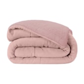 Coberdrom Dupla Face Solteiro com Sherpa Lavive Winter Colors 2,40m X 1,50m Rosè
