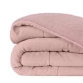 Coberdrom Dupla Face Solteiro com Sherpa Lavive Winter Colors 2,40m X 1,50m Rosè