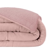 Coberdrom Dupla Face Solteiro com Sherpa Lavive Winter Colors 2,40m X 1,50m Rosè