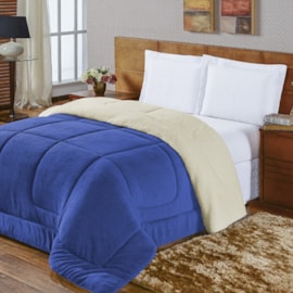 Coberdrom Queen Aspen com Sherpa Rulidry Azul Coberdrom Queen Aspen com Sherpa Rulidry Azul