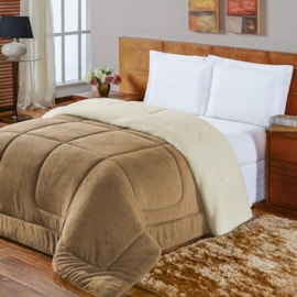 Coberdrom Queen Aspen com Sherpa Rulidry Mostarda Coberdrom Queen Aspen com Sherpa Rulidry Mostarda