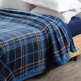 Cobertor Casal Jolitex Dyuri Extra Macio Tweed Azul