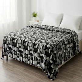 Cobertor Casal Jolitex Innove Polaris Cinza/Preto