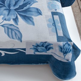 Cobertor Casal Kyor Plus Malbec Azul na Cinta Jolitex Ternille