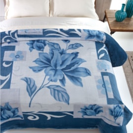 Cobertor Casal Kyor Plus Malbec Azul na Cinta Jolitex Ternille Cobertor Casal Kyor Plus Malbec Azul na Cinta Jolitex Ternille
