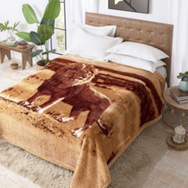 Cobertor Casal Raschel Leão Jolitex Ternille Cobertor Casal Raschel Leão Jolitex Ternille