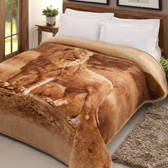 Cobertor Casal Tradicional Pêlo Alto Leão Jolitex Ternille