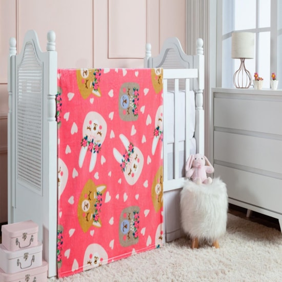 Cobertor de Berço King Etruria Flannel Kids Lilica 110x150