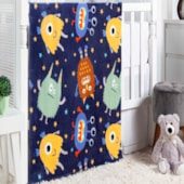 Cobertor de Berço King Etruria Flannel Kids Monstros 110x150