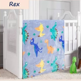 Cobertor de Berço King Etruria Flannel Kids Rex 110x150 Cobertor de Berço King Etruria Flannel Kids Rex 110x150