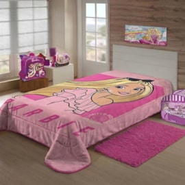 Cobertor Juvenil Raschel Barbie Estilo Jolitex Ternille