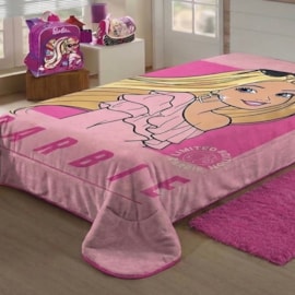 Cobertor Juvenil Raschel Barbie Estilo Jolitex Ternille
