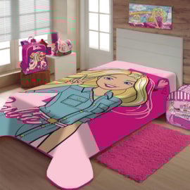 Cobertor Juvenil Raschel Barbie Moda Jolitex Ternille Cobertor Juvenil Raschel Barbie Moda Jolitex Ternille
