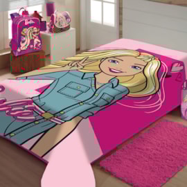 Cobertor Juvenil Raschel Barbie Moda Jolitex Ternille Cobertor Juvenil Raschel Barbie Moda Jolitex Ternille