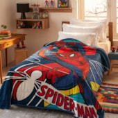 Cobertor Juvenil Raschel Homem Aranha II Jolitex Ternille