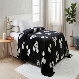 Cobertor Juvenil Raschel Mickey Black Jolitex Ternille