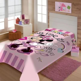 Cobertor Juvenil Raschel Minnie Go For It Jolitex Ternille Cobertor Juvenil Raschel Minnie Go For It Jolitex Ternille