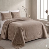 Cobertor King Atrium Double Action Jolitex Castanho Segovia